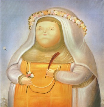 Fernando Botero Painting - Santa Rosa de Lima Fernando Botero